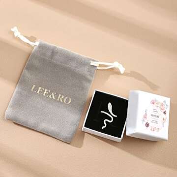 LEE&RO Snake Ring for Women 18K Snake Jewelry Rhinestone Snake Rings Silver Snake Ring Snake Accessories for Women