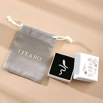 LEE&RO Snake Ring Adjustable Rhinestone Jewelry for Women