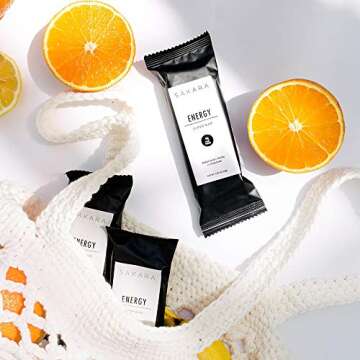 Dark Chocolate Energy Bars, Vegan Hemp Protein Bars with Vitamin B12, (6-Pack)