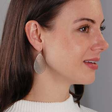 Silver Dangle Earrings - Women's Dangly Earrings, Silver Tone Bohemian Earrings