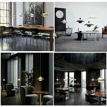 TQQT Indoor Lighting Fixtures Pendant Light,Hanging Light Fixture, Mid Centur,y Colorful Led Suspend Lamp Dining Room Living Room (White,15.8inch)