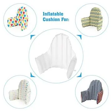 Dadouman Inflatable Cushion Insert for IKEA Antilop High Chair, Cushion Insert Only, White, 28" L x 14"(Inflated)