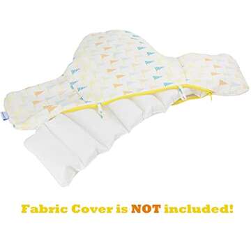 Dadouman Inflatable Cushion Insert for IKEA Antilop High Chair, Cushion Insert Only, White, 28" L x 14"(Inflated)