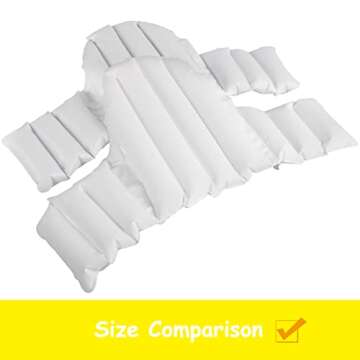 Dadouman Inflatable Cushion Insert for IKEA Antilop High Chair, Cushion Insert Only, White, 28" L x 14"(Inflated)