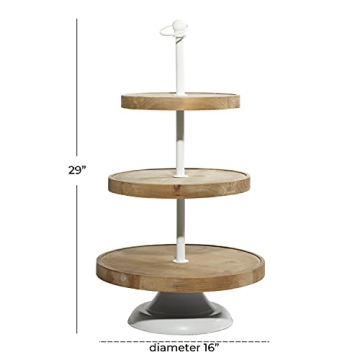 Stylish Deco 79 Farmhouse Wood Tiered Server for Any Occasion