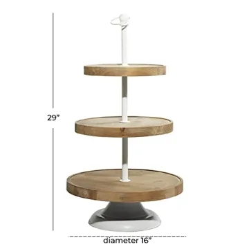 Stylish Deco 79 Farmhouse Wood Tiered Server for Any Occasion