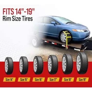 Durable Mytee Tow Dolly Wheel Net Straps 4 Pack