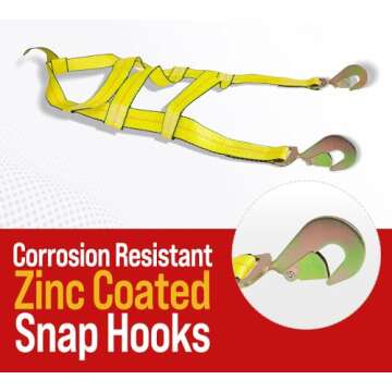 Durable Mytee Tow Dolly Wheel Net Straps 4 Pack