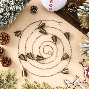 MorningRo Christmas Bells Garland Vintage Style for Homes