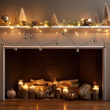 MorningRo Christmas Bells Garland Vintage Style for Homes