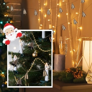 MorningRo Christmas Bells Garland Vintage Style for Homes
