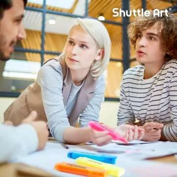 Shuttle Art Highlighters, 8 Assorted Colors Highlighter Pens, Chisel Tip Dry-Quickly Non-Toxic Highlighter Markers for Adults Kids Highlighting on Home School Office