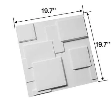 Art3d Decorative Tiles 3D Wall Panels for Modern Wall Decor, White, 12 Panels 32 Sq Ft