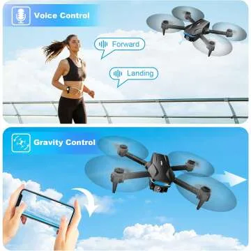 1080P HD Foldable Drone with Voice Control
