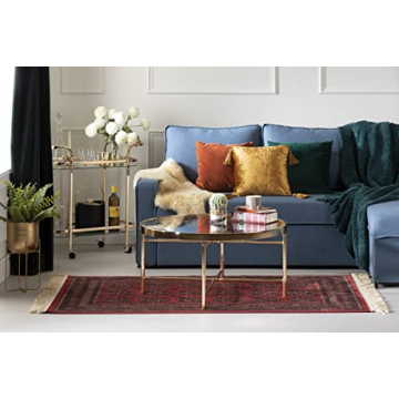 South Shore Maliza Gold Glass Bar Cart - Stylish Functional