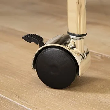 South Shore Maliza Gold Glass Bar Cart - Stylish Functional