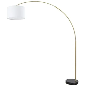 Major-Q Modern 81" Arc X-Large Tall Living Room-Stand Up Arching Drum Shade Large Floor Lamp with Re...