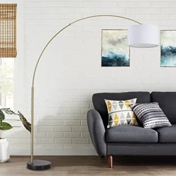 Major-Q 81" Elegant Arc Floor Lamp with Marble Base