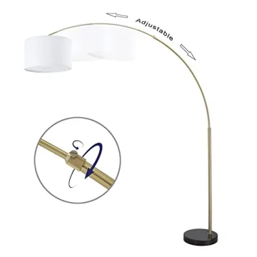Major-Q 81" Elegant Arc Floor Lamp with Marble Base