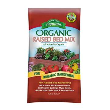 Espoma Organic Raised Bed Mix - All Natural and Organic Potting Soil Mix for Growing Vegetables and ...