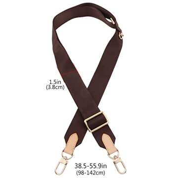 Multi Pochette Accessories Replacement Crossbody Strap Adjustable Wide Canvas Strap for LV Purse Shoulder Bags