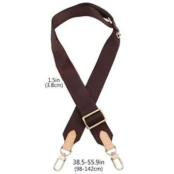 Multi Pochette Accessories Replacement Crossbody Strap Adjustable Wide Canvas Strap for LV Purse Shoulder Bags