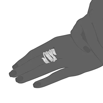 Delicin Jewelry Rhodium Plated Cubic Zirconia Wide Band Cocktail Ring