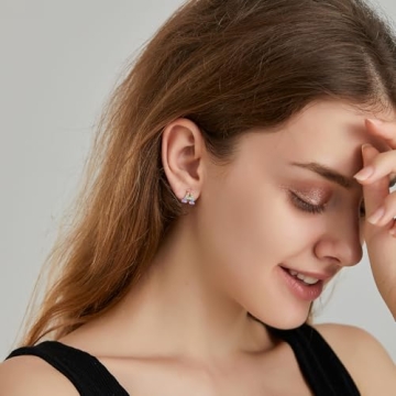 Dear Girls Initial Letter Stud Earrings for Special Gifts