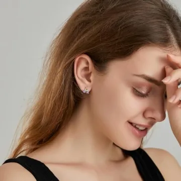 Dear Girls Initial Letter Stud Earrings for Special Gifts