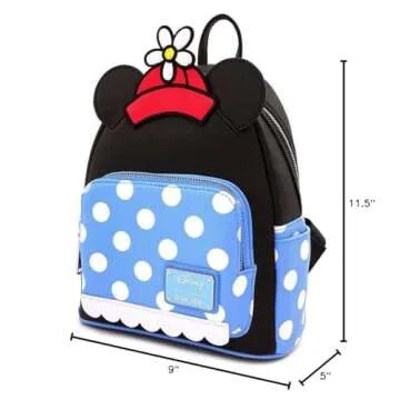 Loungefly Women's Backpack, Minnie Mouse Retro Polka Dot, Medium