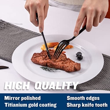 Supernal 180pcs Black Plastic Silverware Set for Events