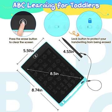 ABC Learning for Toddlers, Montessori Alphabet Number Tracing Toys, Handwriting Practice for Prescho...