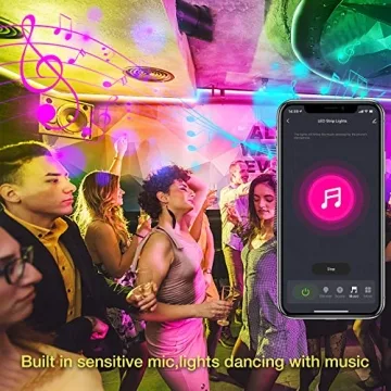 DAYBETTER 49.2 ft Smart LED Strip Lights Music Sync Color Changing