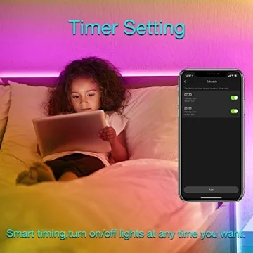 DAYBETTER 49.2 ft Smart LED Strip Lights Music Sync Color Changing