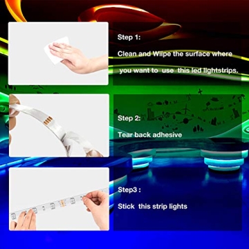 DAYBETTER 49.2 ft Smart LED Strip Lights Music Sync Color Changing