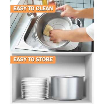 Cook N Home 02626 6 Quart Aluminium Stovetop Popcorn Popper Silver