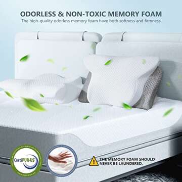 ZAMAT Adjustable Cervical Memory Foam Pillow for Pain Relief