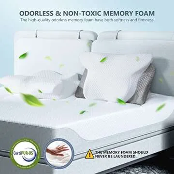 ZAMAT Adjustable Cervical Memory Foam Pillow for Pain Relief