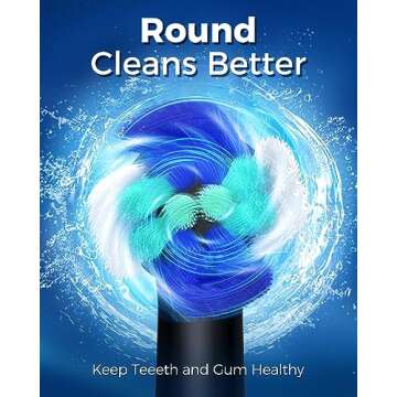 TEETHEORY Rotating Electric Toothbrush for Adults with 8 Brush Heads (2 Types), 4 Modes Deep Clean Electric Toothbrush with Rechargeable Power and 2 Min Smart Timer, Fast Charge (Black)
