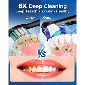 TEETHEORY Rotating Electric Toothbrush for Adults with 8 Brush Heads (2 Types), 4 Modes Deep Clean Electric Toothbrush with Rechargeable Power and 2 Min Smart Timer, Fast Charge (Black)