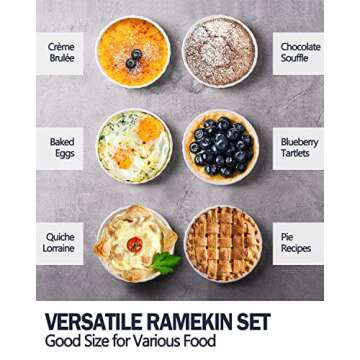 Taeochiy 8 Oz Creme Brulee Ramekins - Set of 6