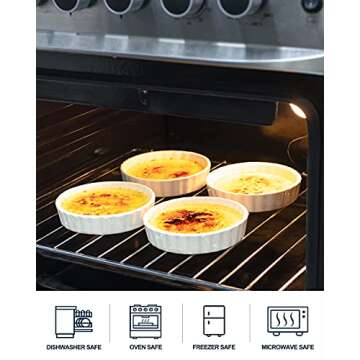 Taeochiy 8 Oz Creme Brulee Ramekins - Set of 6