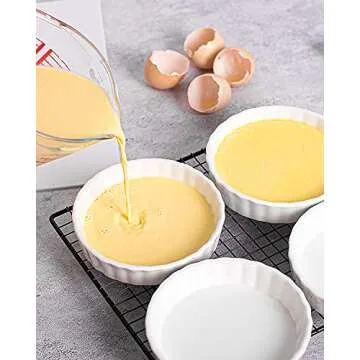 Taeochiy 8 Oz Creme Brulee Ramekins - Set of 6