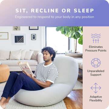 Moon Pod Beanbag Chair for Stress Relief & Comfort