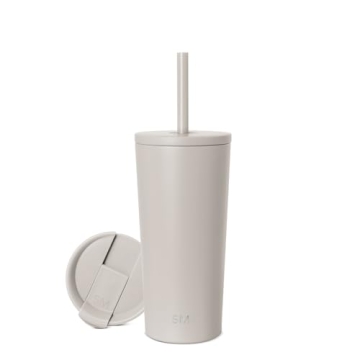 Simple Modern Insulated Tumbler with Lid and Straw | 20oz | Classic Collection | Iced Coffee Cup | T...