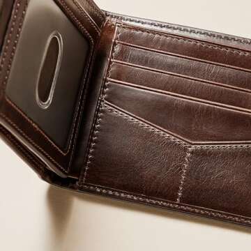 Fossil Men's Derrick Bifold RFID Blocking Leather Wallet