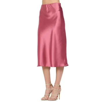 Elegant Women's Satin Midi Skirt for Every Occasion