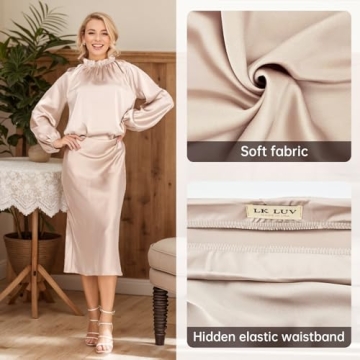 Elegant Women's Satin Midi Skirt for Every Occasion
