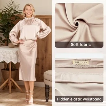 Elegant Women's Satin Midi Skirt for Every Occasion