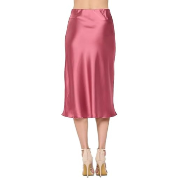 Elegant Women's Satin Midi Skirt for Every Occasion